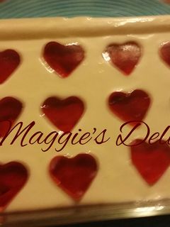 Una foto de Gelatina de corazones San Valentin