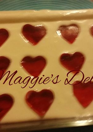 Una foto de Gelatina de corazones San Valentin