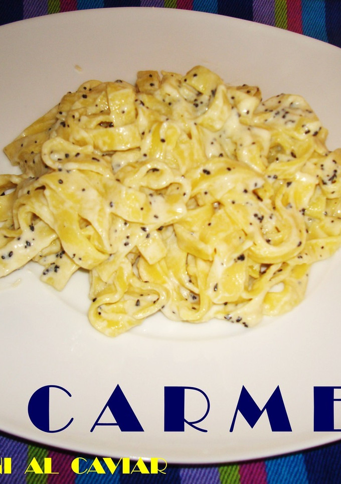 Una foto de Fetuccini al caviar