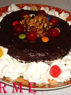 Una foto de Tarta de almendras al chocolate