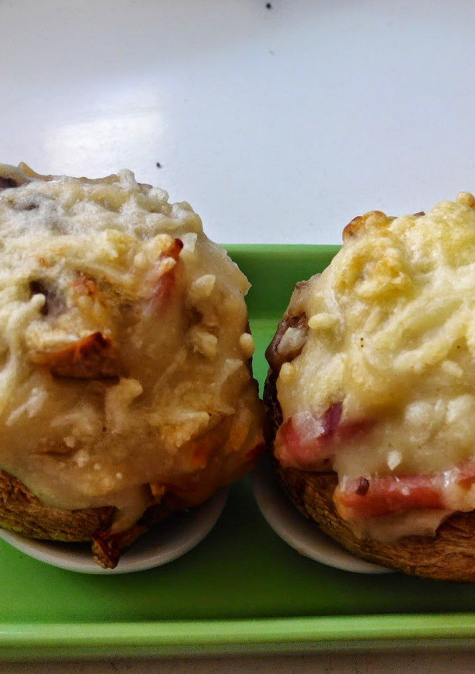 Una foto de Champiñones rellenos de bacon