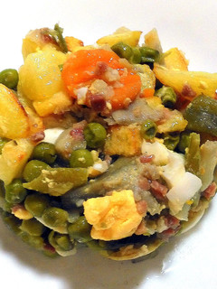 Una foto de Menestra de verduras con jamón