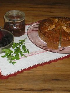 Una foto de Tarta sin huevo de manzana 
