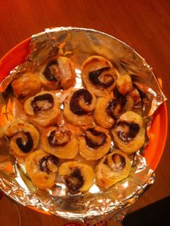 Una foto de Mini hojaldres con nutella