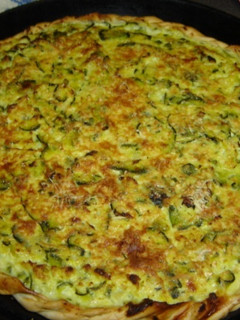 Una foto de Tarta de zapallitos redondos o zucchini