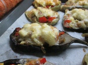 Foto principal de Berenjenas y calabacines rellenos con su pulpa