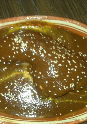Una foto de Mole poblano original