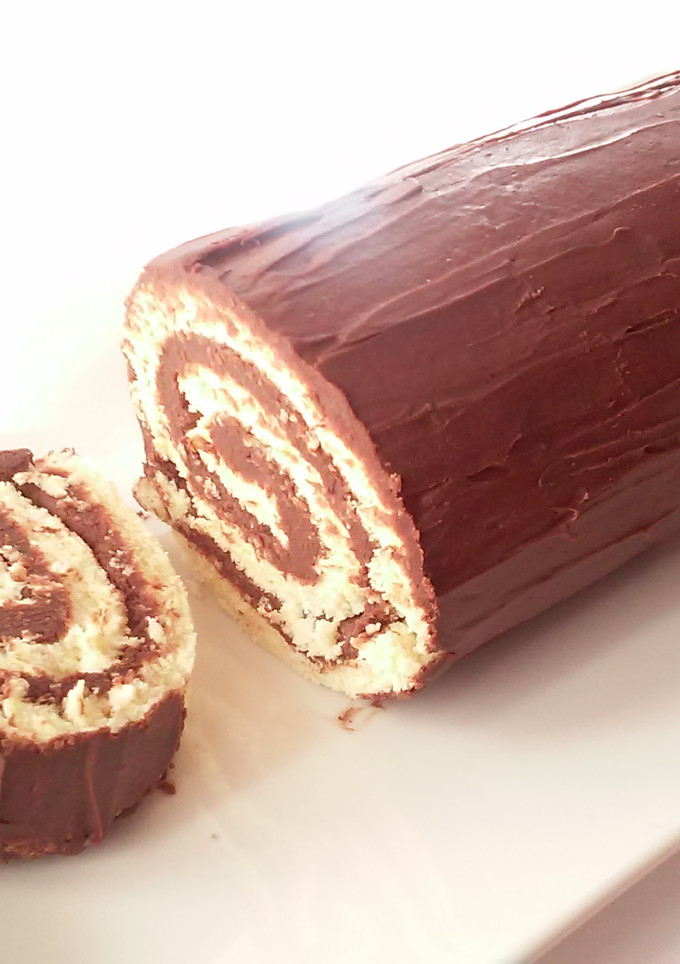 Una foto de Brazo de gitano con crema de chocolate