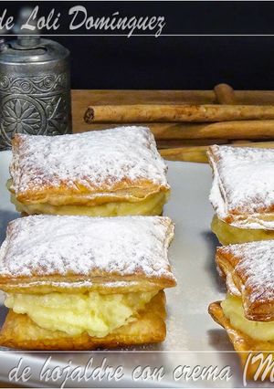 Una foto de Pastelitos de hojaldre con crema (Miguelitos)