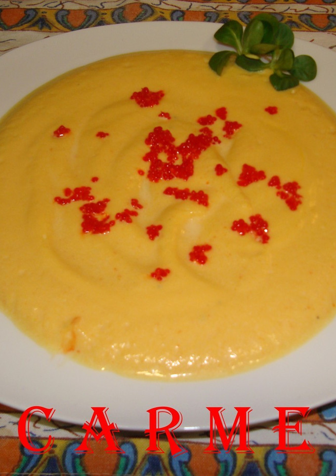 Una foto de Crema de calabaza marinera