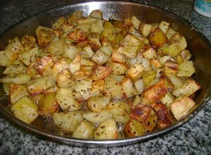 Una foto de Papas al horno que no se pegan