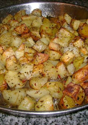 Una foto de Papas al horno que no se pegan