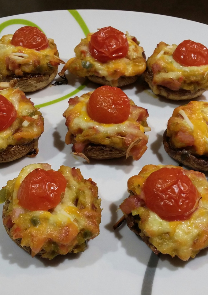 Una foto de Champiñones rellenos sabrosones