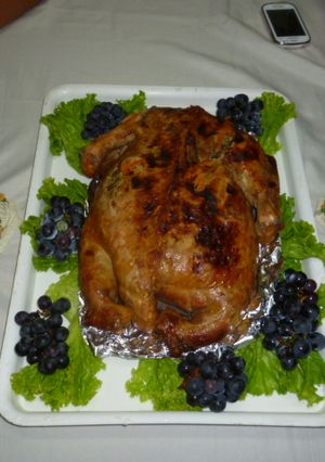Una foto de Pollo relleno con carne molida