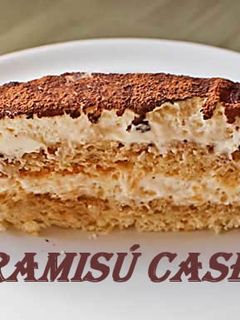 Una foto de Tiramisú casero con ron