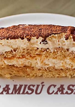 Una foto de Tiramisú casero con ron