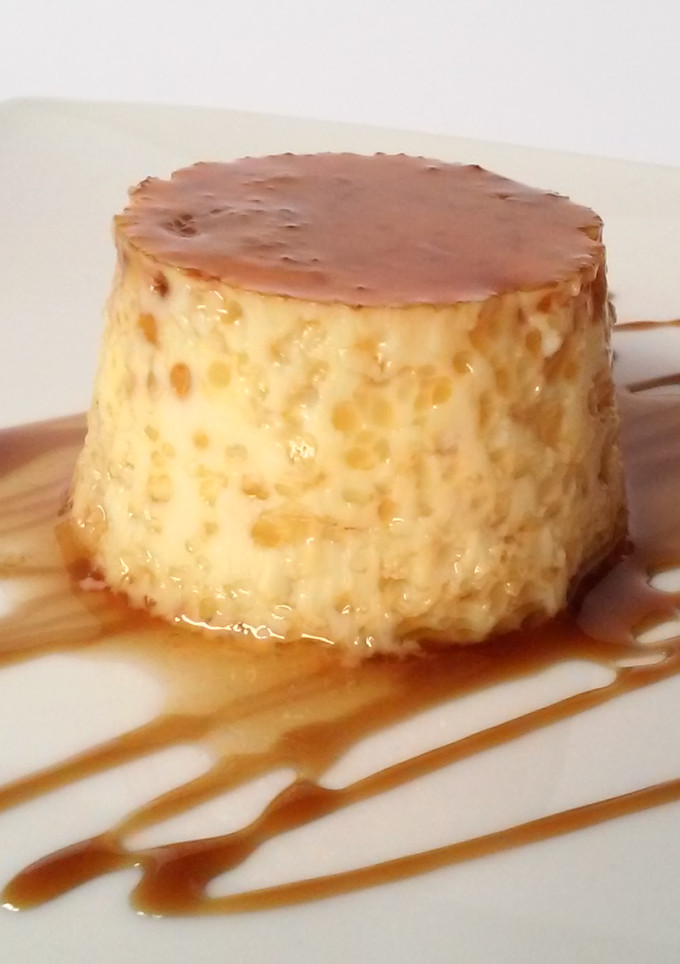 Una foto de Flan casero de huevo