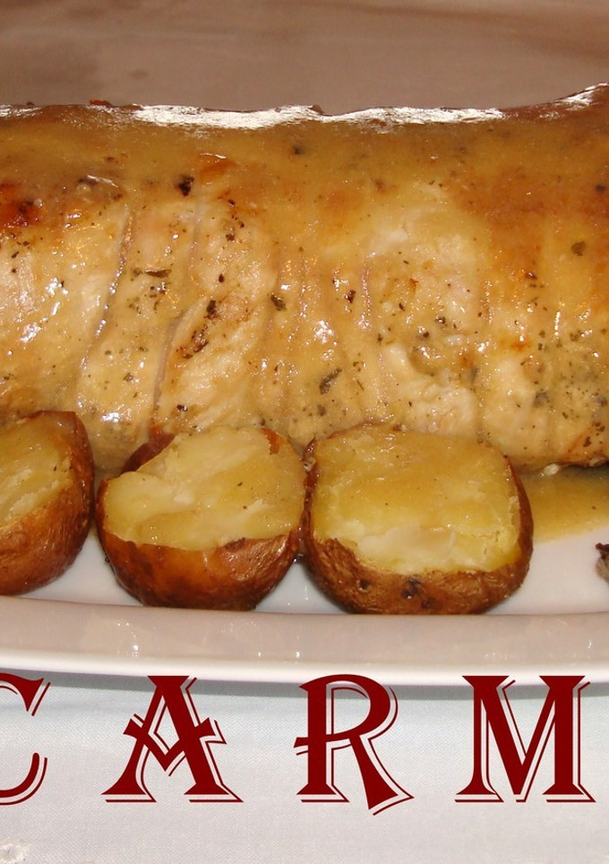 Una foto de Lomo relleno asado al cava