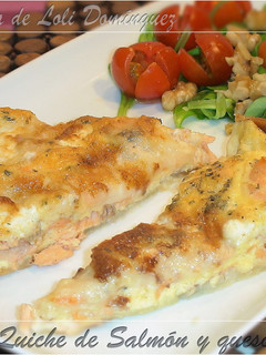 Foto principal de Quiche de salmón y queso de cabra
