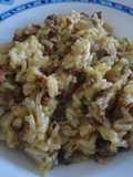 Risotto de repollo y androlla