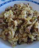 Risotto de repollo y androlla
