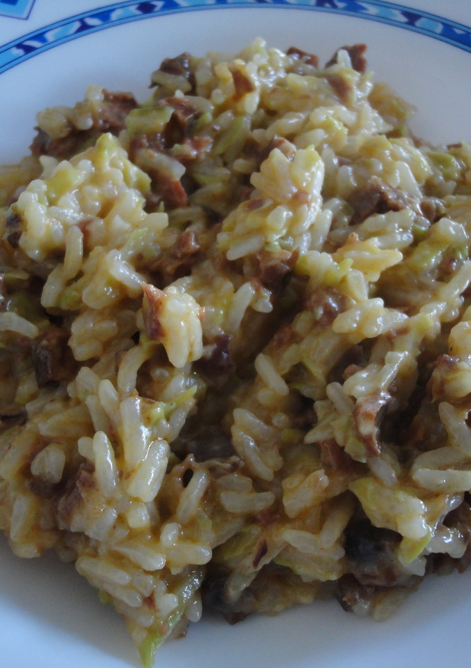 Una foto de Risotto de repollo y androlla