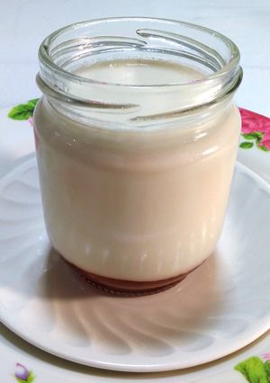 Una foto de Yogur casero con mermelada (en yogurtera)
