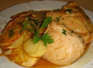 Una foto de Pollo al ajillo 