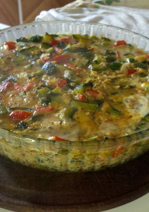 Una foto de Tortilla de zapallitos al horno
