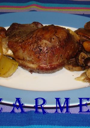 Una foto de Galtes de porc asadas (carrilleras de cerdo asadas)
