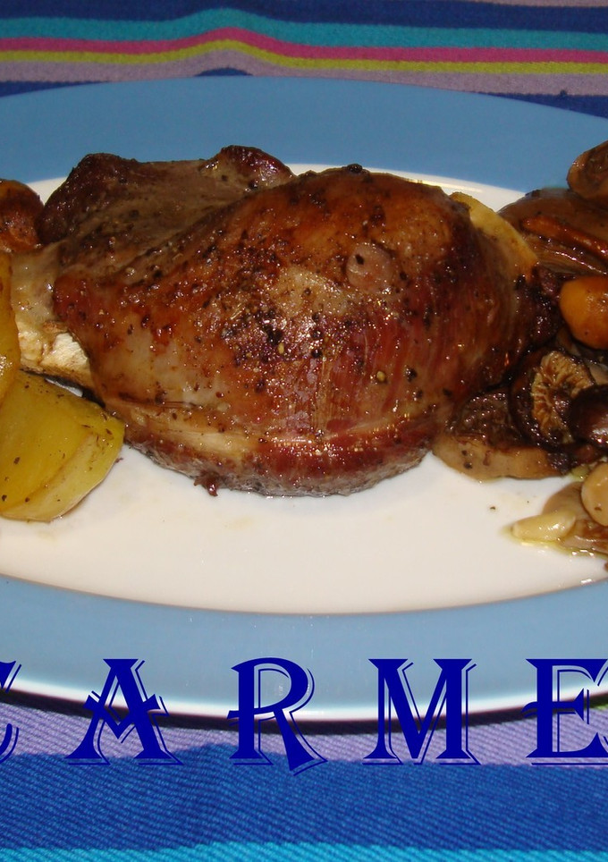 Una foto de Galtes de porc asadas (carrilleras de cerdo asadas)