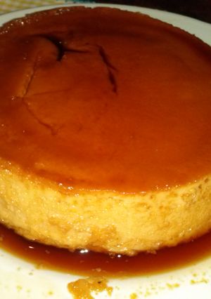 Una foto de Flan con 2 leches