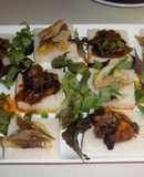 Canapés de pericana y capellans
