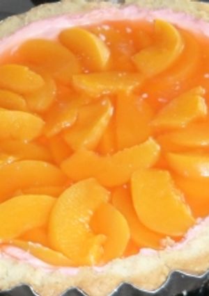 Una foto de Tarta de durazno