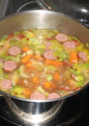 Una foto de Sopa invernal suculenta