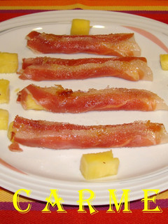 Una foto de Canelones de jamón y piña