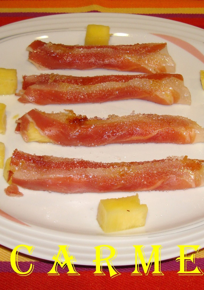Una foto de Canelones de jamón y piña