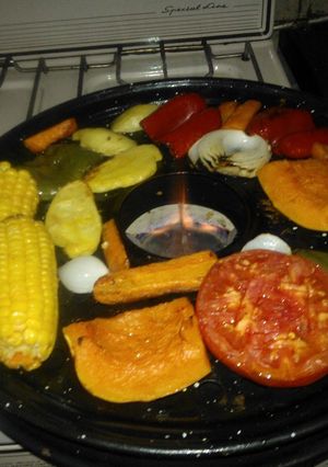 Una foto de Salsa de naranja para verduras asadas