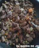 Carne de soya con verduras