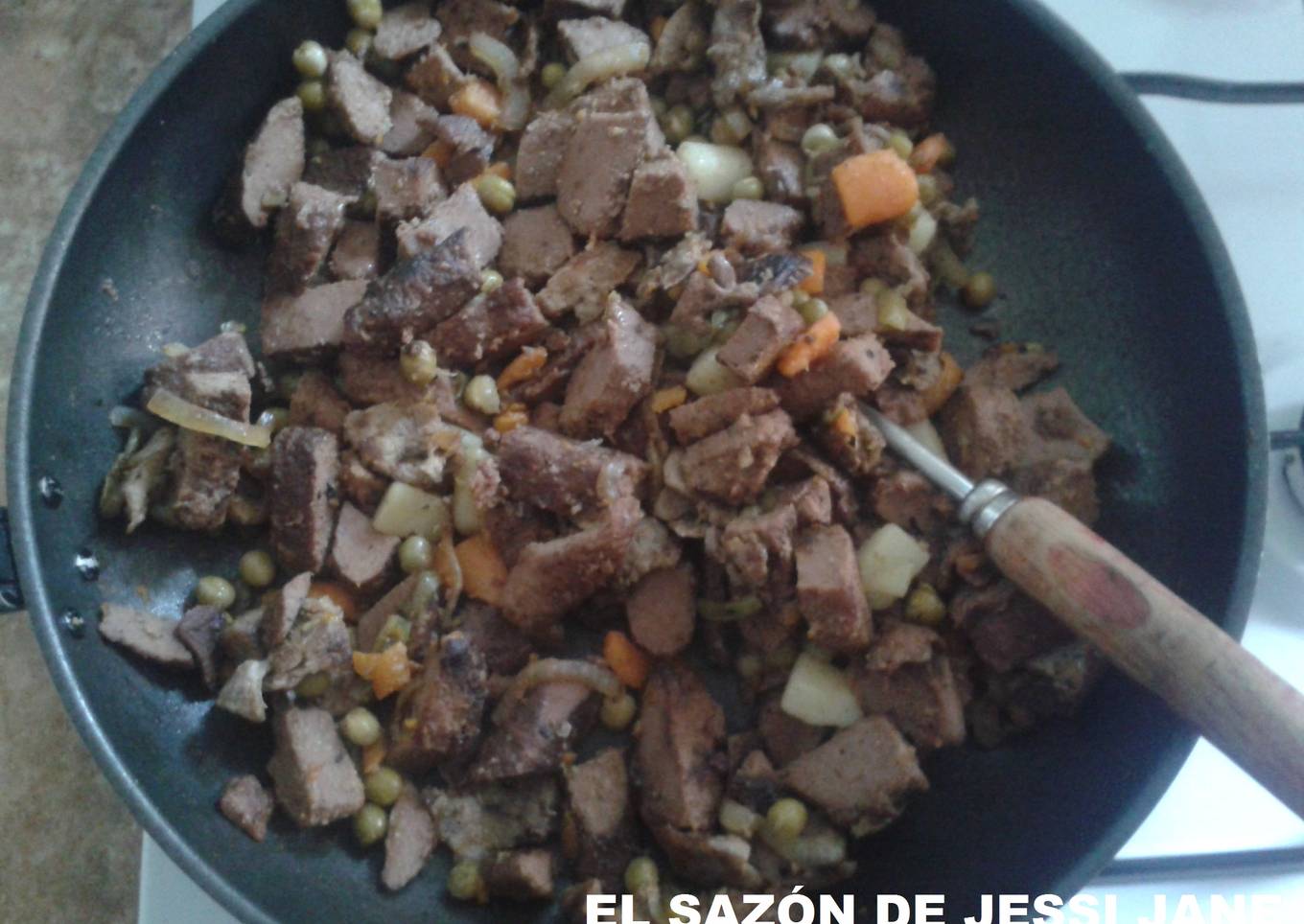Carne de soya con verduras