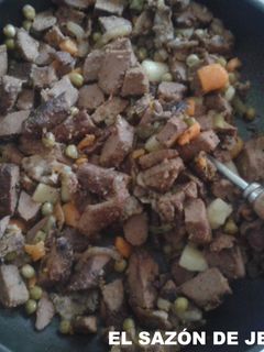 Una foto de Carne de soya con verduras