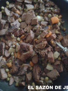 Una foto de Carne de soya con verduras