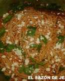 Espagueti en salsa roja