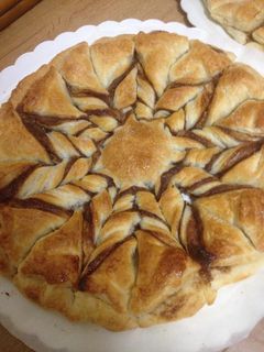 Una foto de Flor de hojaldre de Nutella o Nocilla