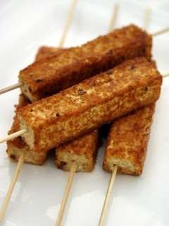 Una foto de Corndog vegetariano (Perrito empanado)