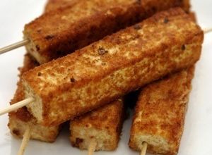 Una foto de Corndog vegetariano (Perrito empanado)