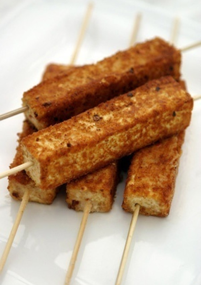 Una foto de Corndog vegetariano (Perrito empanado)