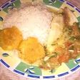 Tilapia ahogada en agua de coco