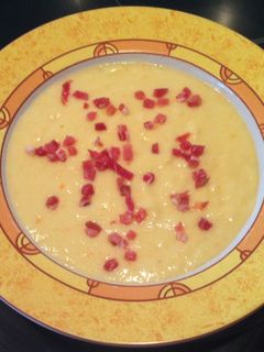 Una foto de Puré de calabacín
