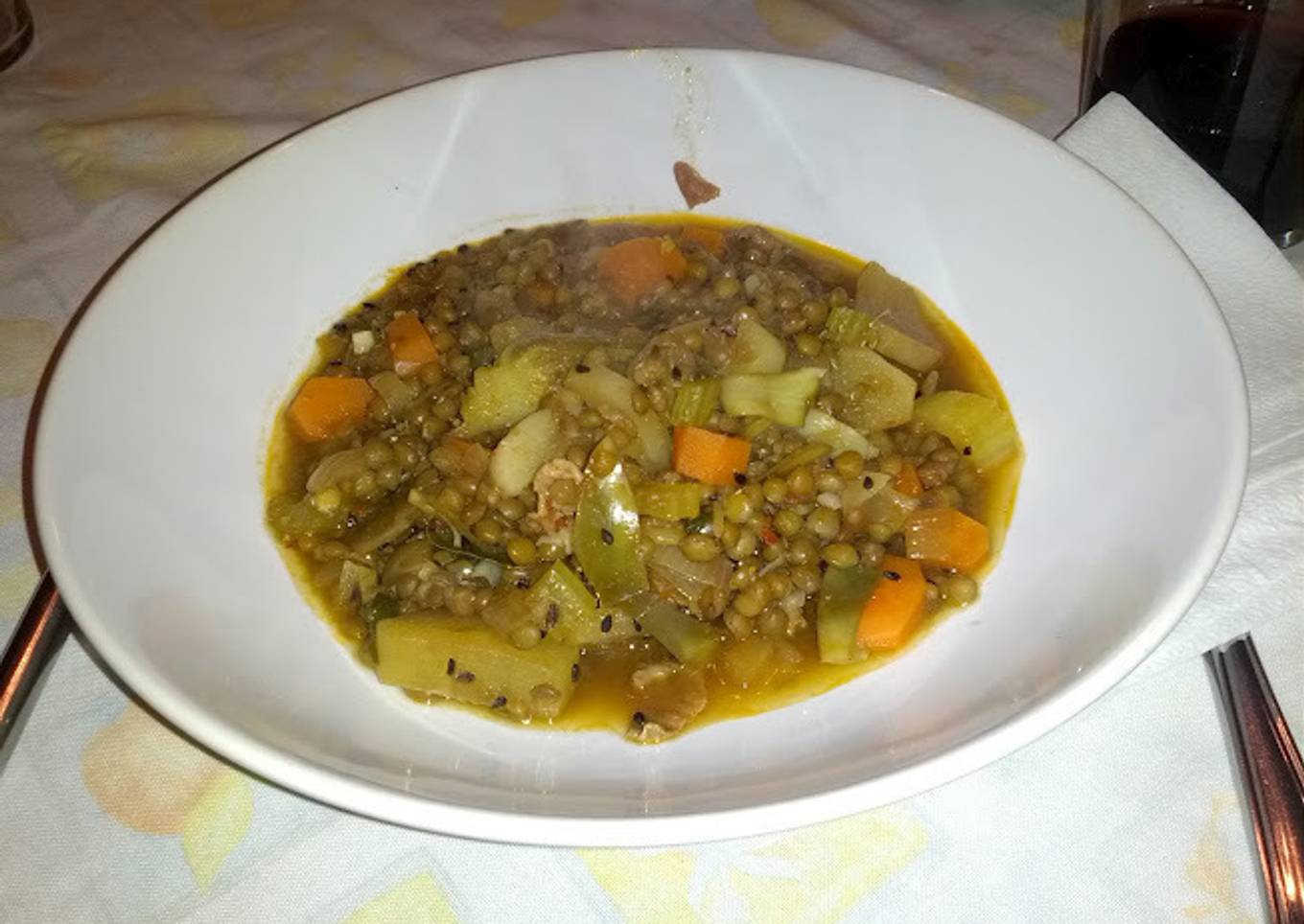 Lentejas vegetarianas
